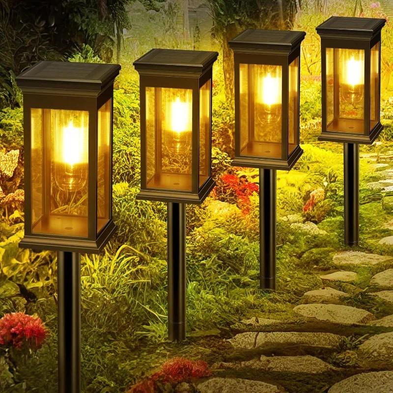 Outdoor Lighting Wedding Decor - 4 Adet Güneş Enerjili Bahçe Lambası,