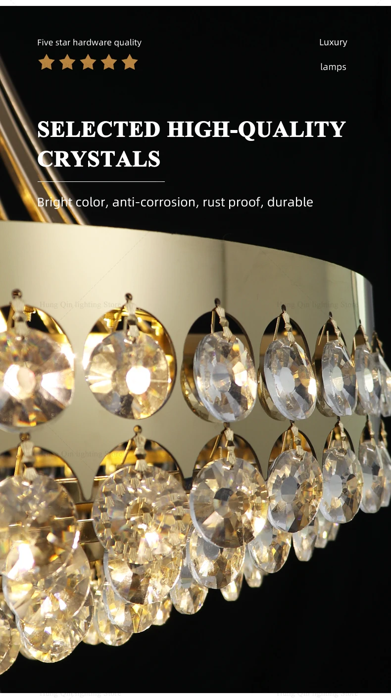 Lüks Altın Yuvarlak Kristal Av - Decor Lighting Sales incelemesi ve fiyatı