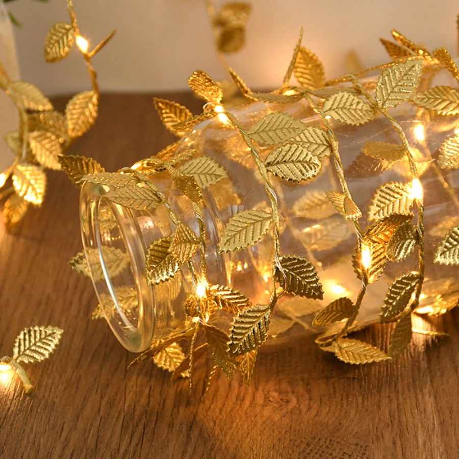 Altın Yaprak Rattan Bakır Tel  - Outdoor Lighting Wedding Decor incelemesi ve fiyatı